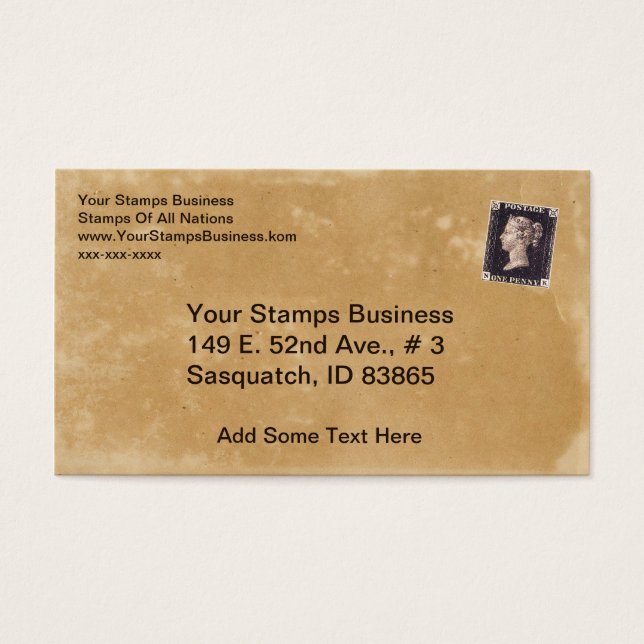 Penny Black Stamp Dealer (Front)