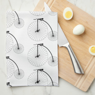Penny Farthing Bicycle Design Tea Towel