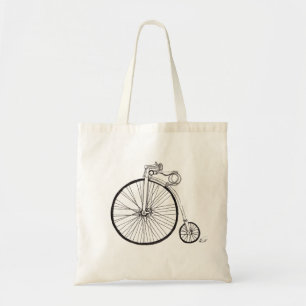 Penny Farthing Bicycle Print Tote Bag