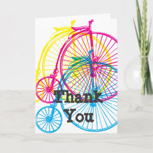 Penny Farthing bike themed greeting card