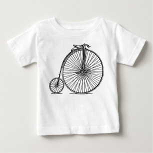 Penny Farthing - Black Baby T-Shirt