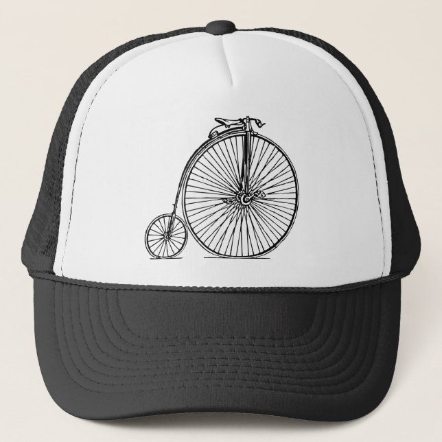Penny Farthing - Black Trucker Hat (Front)