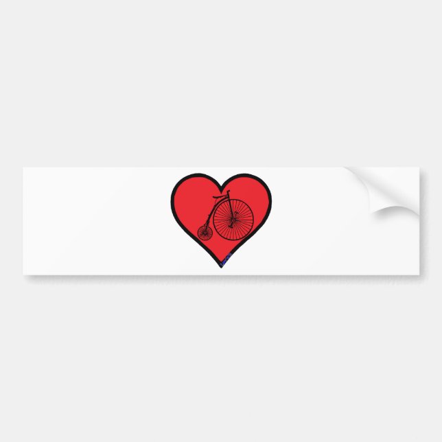 penny farthing bumper sticker (Front)
