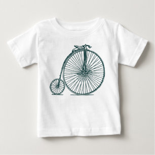 Penny Farthing - Dark Green Baby T-Shirt