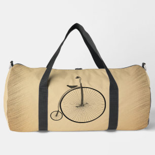 Penny-Farthing High-Wheel Antique Bicycle Rustic Duffle Bag
