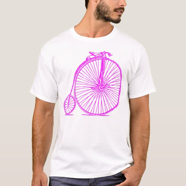 Penny Farthing - Magenta T-Shirt (Front)