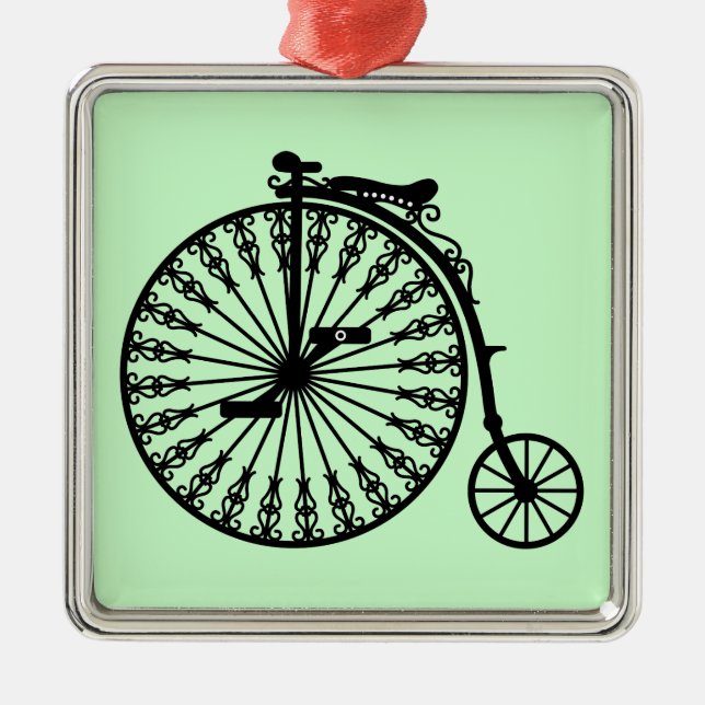 Penny-farthing Metal Tree Decoration (Front)