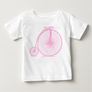 Penny Farthing - Pink Baby T-Shirt