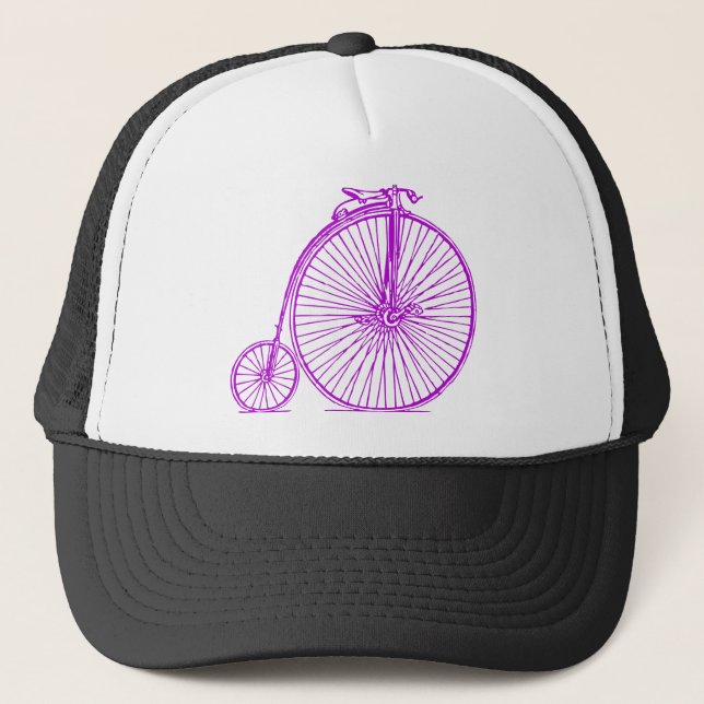 Penny Farthing - Purple Trucker Hat (Front)