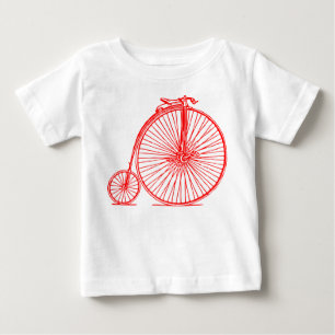 Penny Farthing - Red Baby T-Shirt