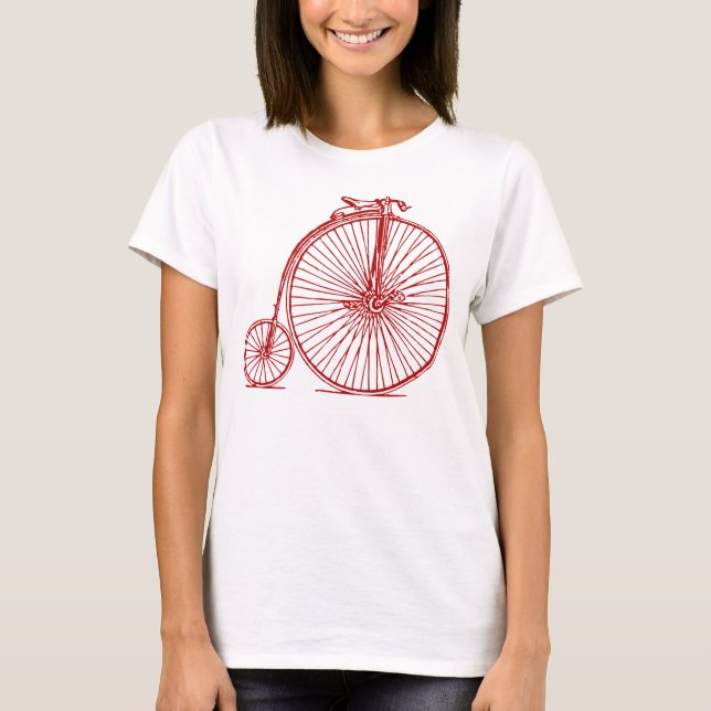 Penny Farthing - Ruby Red T-Shirt (Front)