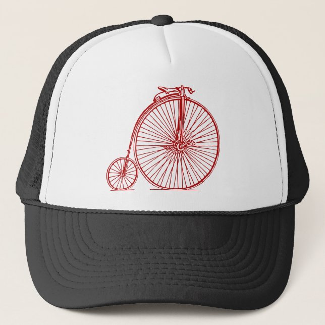 Penny Farthing - Ruby Red Trucker Hat (Front)