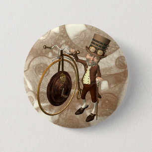 Penny Farthing Steampunk 6 Cm Round Badge