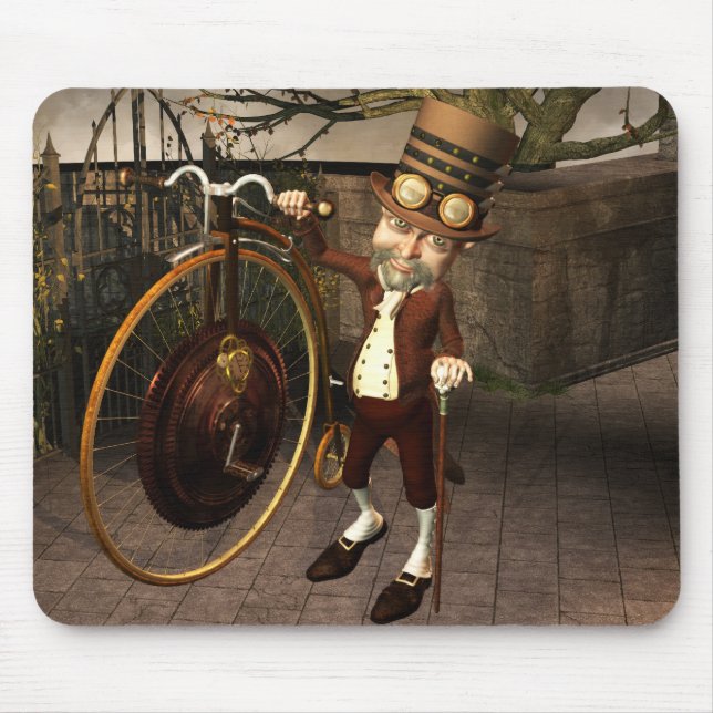 Penny Farthing Steampunk Mouse Mat (Front)