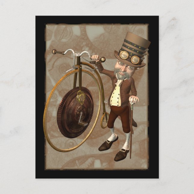 Penny Farthing Steampunk Postcard (Front)