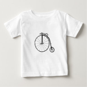 Penny Farthing Vintage Bicycle Illustration Baby T-Shirt