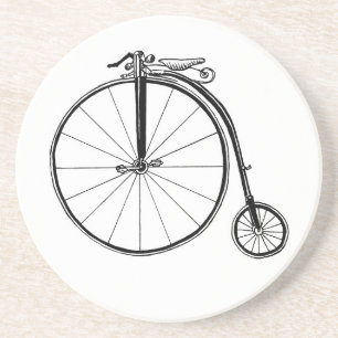 Penny Farthing Vintage Bicycle Illustration Coaster