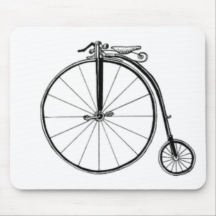 Penny Farthing Vintage Bicycle Illustration Mouse Mat
