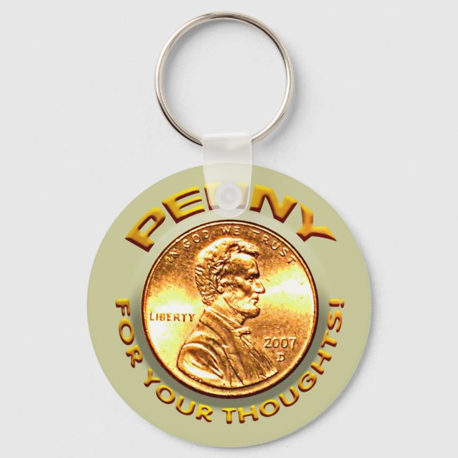 Penny for your thoughts! key ring (Front)