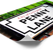 Penny Lane sign,City of Liverpool, England, Poster (Corner)