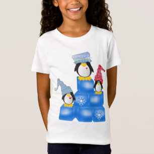 Penquin Party Girls Baby Doll (Fitted) T-Shirt