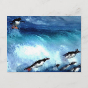 Penquin Play Postcard