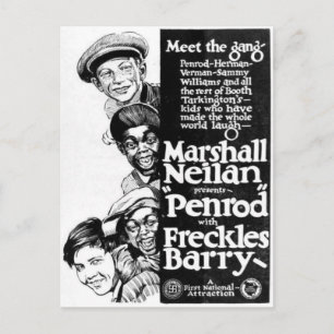 'Penrod' Silent Film Advert from 1922 Postcard