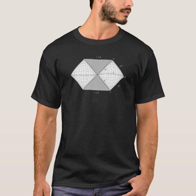 Penrose diagram cool physics diagram for physicist T-Shirt (Front)