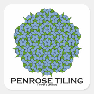 Penrose Tiling (Five-Fold Symmetry) Square Sticker
