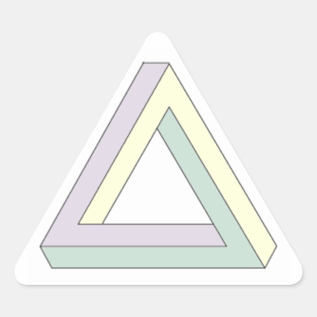 Penrose triangle. triangle sticker (Front)
