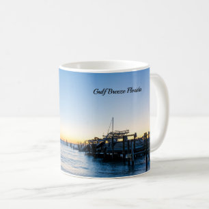 Pensacola Bay Sign Sunset By Dock Classic Mug