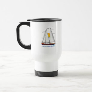 Pensacola Beach Coastal Nautical Sailing Sailor Travel Mug