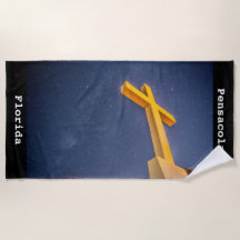 Pensacola Beach Cross with Milky Way