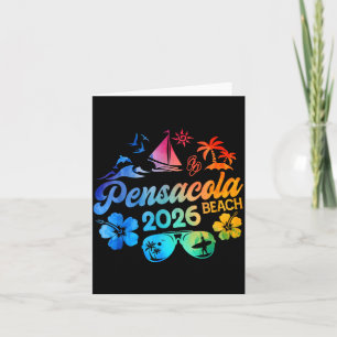 Pensacola Beach Florida 2026 Vacation Tie Dye Summ Card