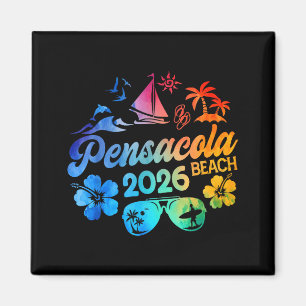 Pensacola Beach Florida 2026 Vacation Tie Dye Summ Magnet
