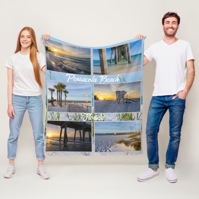 Pensacola Beach Florida Fleece Blanket (In Situ)