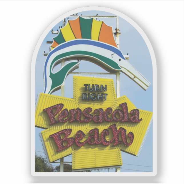 Pensacola Beach Florida Iconic Vintage Sign (Front)