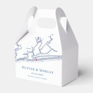 Pensacola Beach Florida Map Elegant Wedding Favour Box