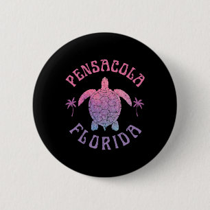 Pensacola Beach Florida Sea Turtle Summer Vacation 6 Cm Round Badge