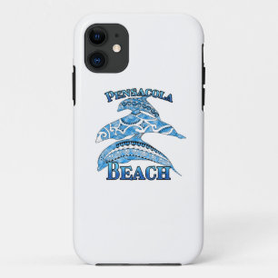 Pensacola Beach Florida Vacation Tribal Dolphins iPhone 11 Case