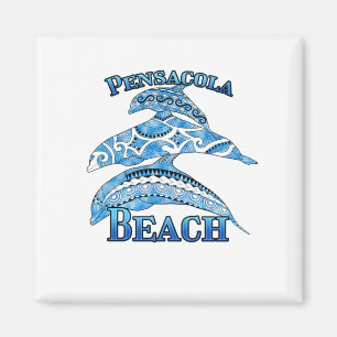 Pensacola Beach Florida Vacation Tribal Dolphins Magnet
