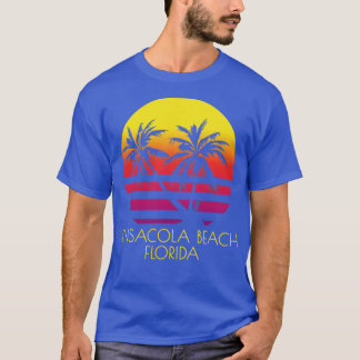 Pensacola Beach Florida Vintage Tropical Sunset Pa T-Shirt