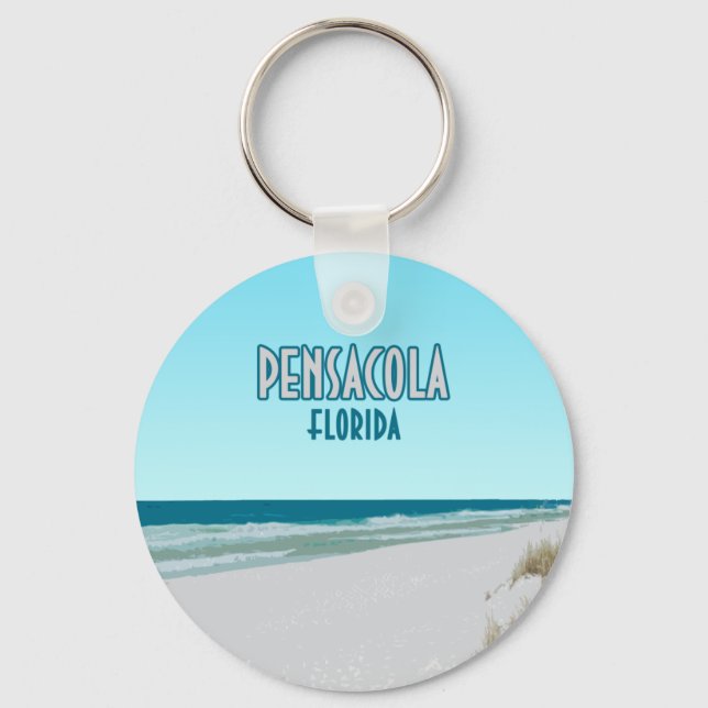 Pensacola Beach Panhandle Florida Key Ring (Front)