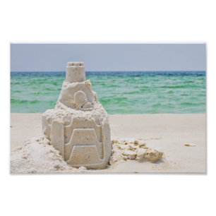 Pensacola Beach Sand Castle Photo Print