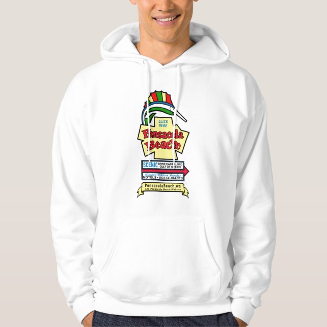 Pensacola Beach Sign Hoodie (Front)
