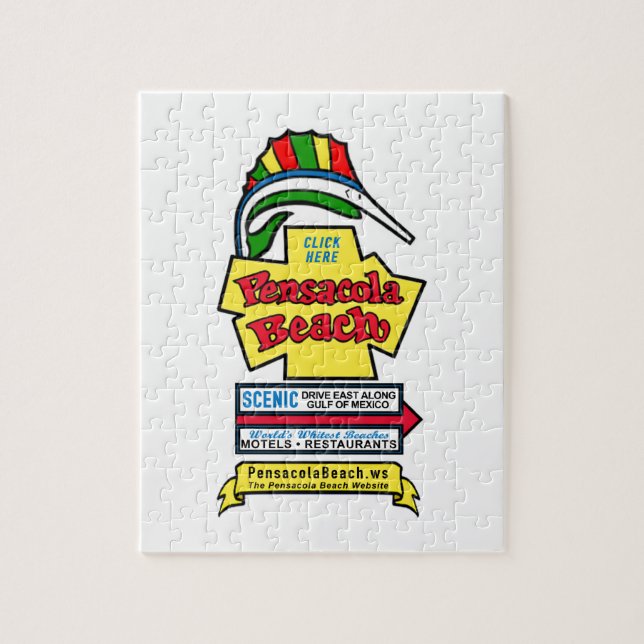 Pensacola Beach Sign Puzzle (Vertical)