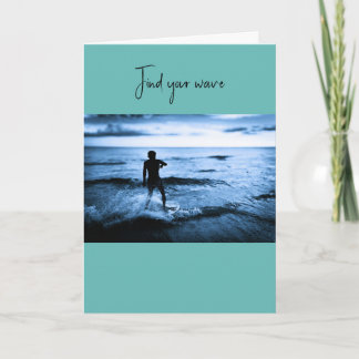 Pensacola Beach Surfer – Original Photography  Card