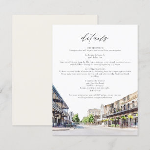 PENSACOLA Downtown Watercolor Florida Details Card