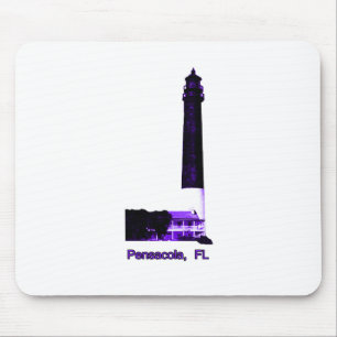 Pensacola FL Lighthouse Purple The MUSEUM Zazzle Mouse Mat
