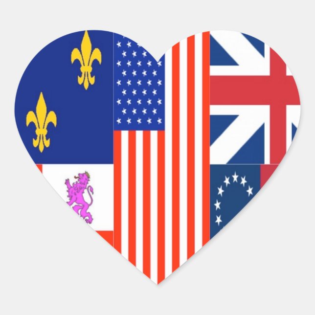 Pensacola Flag Heart Sticker (Front)